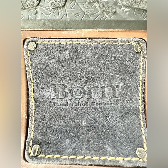 Womens Born Bandy Southwest Blanket Leather Sandal Clog Navy Blue US 11 EUR 43. - Picture 8 of 13